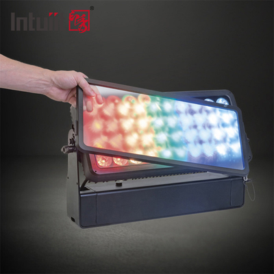 야외 40*10W RGBW LED 시티 컬러 라이트 빔 워시 스트로브 효과 방수 벽 세척 홍수 조명 IP65 DMX512 제어 모드