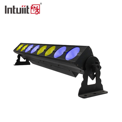 전문 벽 세척기 LED 조명 블라인더 RGB 선형 바 8 * 15w Cob LED 픽셀 제어