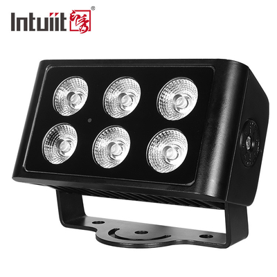 IP65 방수 6x5W RGBW 4 in 1 LED 홍수 조명 DMX 제어 비행기 스팟 조명 배경 스택 DJ 디스코 스테이지 조명