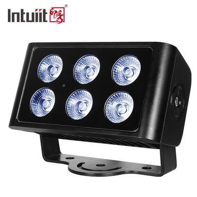 6x5W 4pcs LED Beads Outdoor Square IP65 방수 DMX 스테이지 라이트 홍수 라이트 RGBW 4 In 1