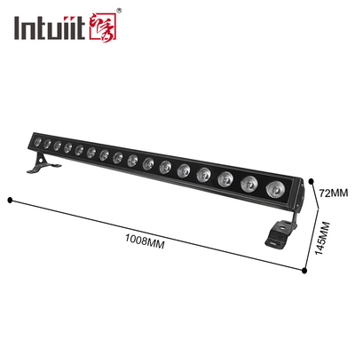 DMX512 RGBW LED 선형 벽 세척기 빛 건축 및 정면 조명 16x5W 야외 방수 스테이지 램프