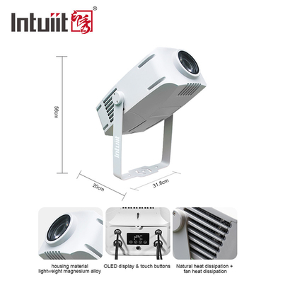 200w 야외 고보 프로젝터 광고 프로젝터 회전 LED 방수 IP65 로고 고보 프로젝터 광고 조명