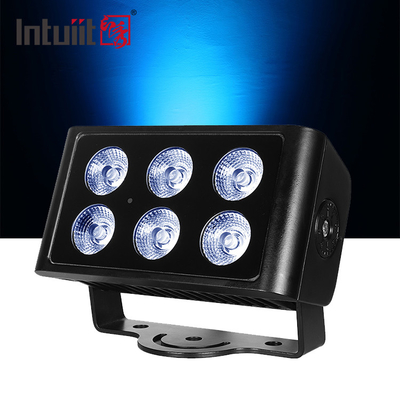 새로운 디자인 야외 건축 풍경 LED 조명 좁은 빔 각 IP65 6 * 5W RGBW DMX512 LED 플라드 라이트
