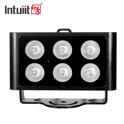 새로운 디자인 야외 건축 풍경 LED 조명 좁은 빔 각 IP65 6 * 5W RGBW DMX512 LED 플라드 라이트