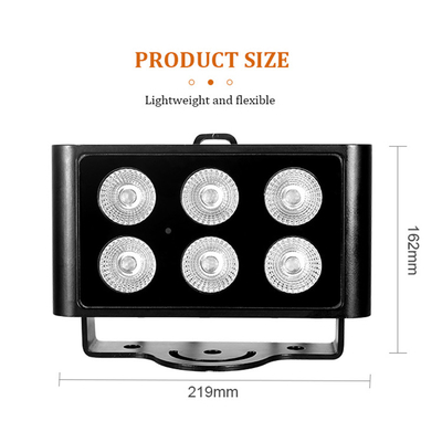 새로운 디자인 야외 건축 풍경 LED 조명 좁은 빔 각 IP65 6 * 5W RGBW DMX512 LED 플라드 라이트