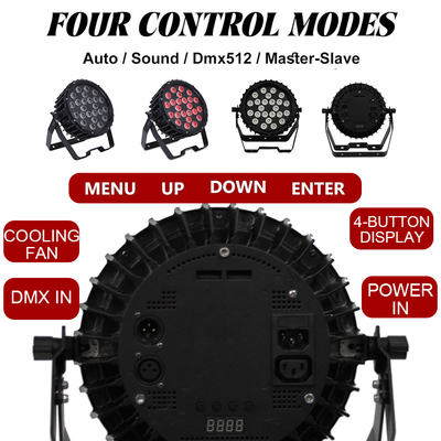 프로 스테이지 라이트 82W RGB 24*Tri-3W 실내 DMX512 슬림 플래트 LED PAR 라이트