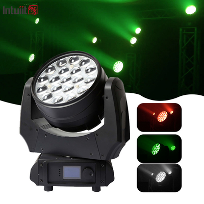 LED 이동 헤드 라이트 세척 줌 19X10W RGBW 4 in 1 LED 줌 세척 이동 헤드 dj 디스코 스테이지 라이트