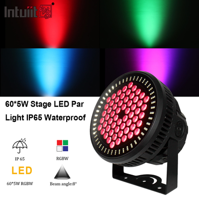 프로 무대 조명 플래트 Dmx LED 60x12W RGBW 4in1 줌 파 캔 파티 라이트 바 KTV 효과 조명
