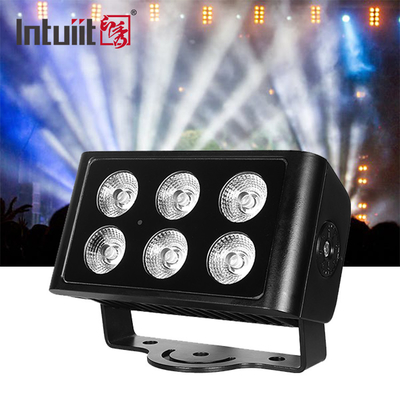 방수 RGBW LED 홍수 조명 RGBW 4in1 도시 색상 조명 6 * 5w 야외 LED 벽 세척기 스테이지 조명