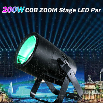 IP65 DMX Led Cob 200w PAR 조명 야외 크리스마스 라이트 RGBW