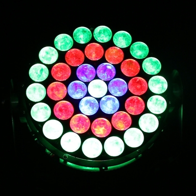 37x10W RGBW 4in1 LED 세탁 무대 조명 DMX 프로 DJ 라이트 370W 줌 파티를 위한 움직이는 헤드 라이트
