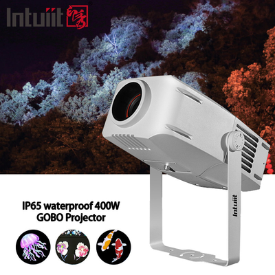 사용자 지정 로고 야외 정면 조명 IP65 방수 200W LED RGBW 회전 Gobo 프로젝터 Gobo 빛