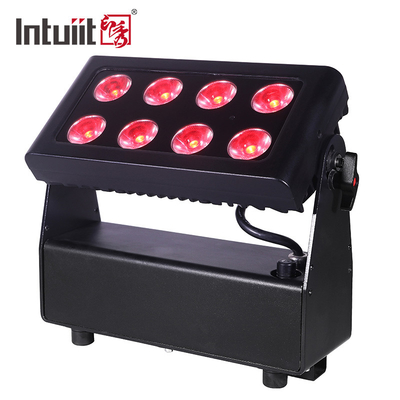 8X15W RGBW 4인1 LED 업라이트 배터리 가동 스테이지 라이트 DJ 라이트 리모컨 및 DMX 제어