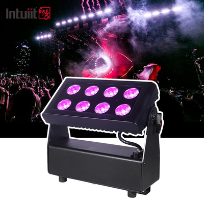 8X15W RGBW 4인1 LED 업라이트 배터리 가동 스테이지 라이트 DJ 라이트 리모컨 및 DMX 제어