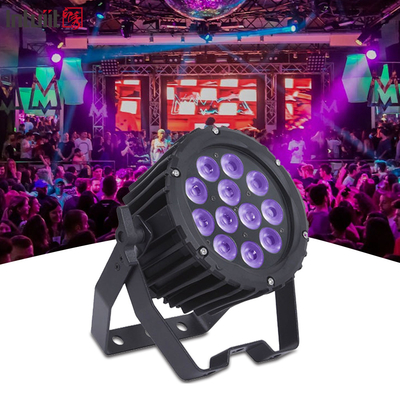 프로 12pcs 4in1 12x3W LED 야외 PAR 캔 라이트 무대 조명 RGBW 알루미늄 합금 DJ 세탁 패르 나이트클럽 라이트