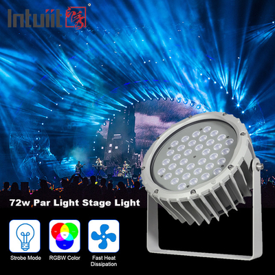 정면 풍경 DMX512 RGBW 제어 수질 IP65 야외 72W LED 홍수 조명