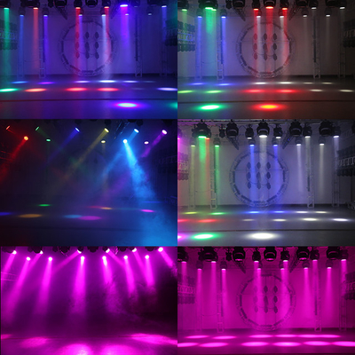 LED 스테이지 라이트 19x10W DMX RGBW 4in1 줌 LED 세탁 벽 이동 헤드 라이트 DJ 바 디스코 클럽 콘서트