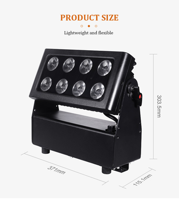 LED 배터리 PAR 8X15W LED 패럴 라이트 RGBW 4in1 8pcs 15W 배터리 패럴 라이트 DMX512 스테이지 라이트