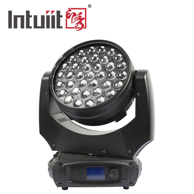 37x10W 줌 빔 세척 움직이는 헤드 라이트 RGBW 4in1 LED 및 DMX 제어 DJ 디스코 및 나이트 클럽과 함께 무대 조명 효과