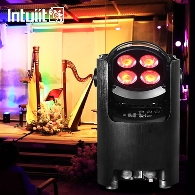 4x12W 4인1 RGBW DJ 웨딩 배터리 전동 LED 업라이트 와이파이 무선 Dmx 디스코 스테이지 패르 라이트