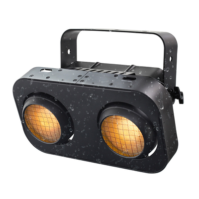 200W Cob LED Par Can 스테이지 라이트 따뜻한 흰색 또는 RGB 2 눈 LED 블라인드 라이트 DMX 관객 조명