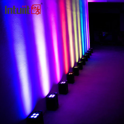 IP54 미니 업라이트 4X12W 배터리 스포트라이트 4 LED 무선 DMX & IR 원격 업라이트 디스코 클럽 파티 스테이지 업라이트