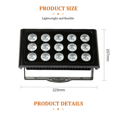 고전력 방수 야외 Ip65 Rgbw Dmx 512 80W LED 벽 세척 홍수 조명