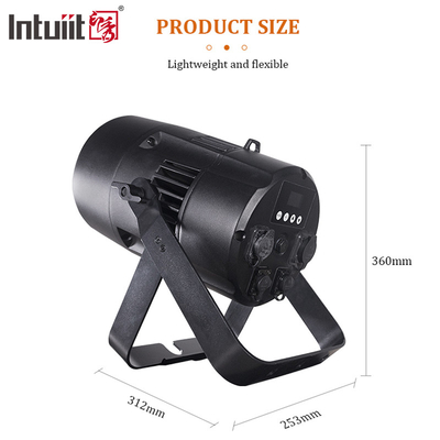200W COB LED 라이트 선형 확대 10 ~ 55도 RGBW 극장 회의실 홍수 빛 DMX LED PAR
