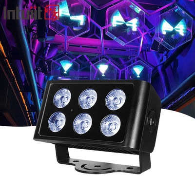 6x5W 야외 방수 DMX512 RGBW 플라드 라이트 LED 빌라 궁전 건물 다리 프로젝트 풍경 조명 색상 플라드 라이트
