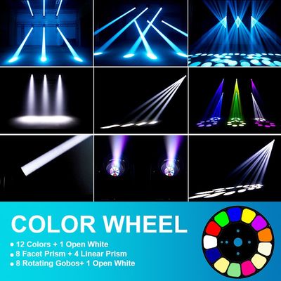 제조사 도매 200W LED 빔 무빙 헤드 8 + 4 프리즘 DMX 스테이지 조명 DJ 디스코 바 파티용