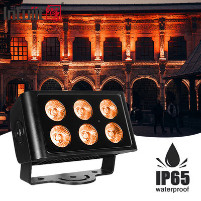 DMX512 6x5W RGBW 4in1 IP65 방수 DJ 웨딩 스테이지 시티 월 세탁기 야외 LED 세탁 홍수 조명
