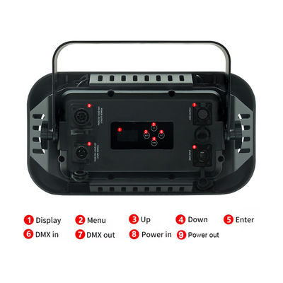 200W RGB 2IN1 DMX COB Par 2x100W 2 눈 LED 청중 블라인드 라이트 2 눈 따뜻한 시원 하얀 청중 코브 라이트 웨딩 바