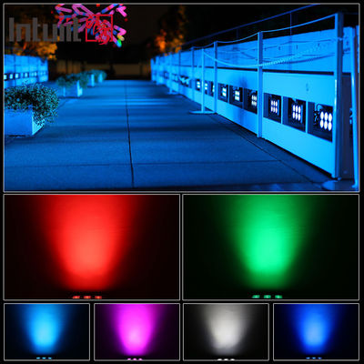 6x5W 방수 Ip65 사각 RGBW LED 옥외 투광등 옥외 정원 조경 장식 사각 LED 스포트라이트 투광 조명