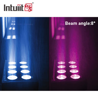 IP65 배터리 라이트 LED 이동 헤드 라이트 고 전력 스테이지 라이트 8x15W Dmx512 제어