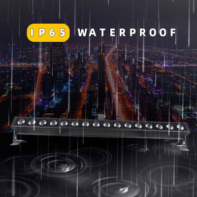 16*5W LED 벽 세척 조명 RGB DMX IP65 알루미늄 하우징 야외 방수 벽 세척 조명 DMX512 야외 건물 조명