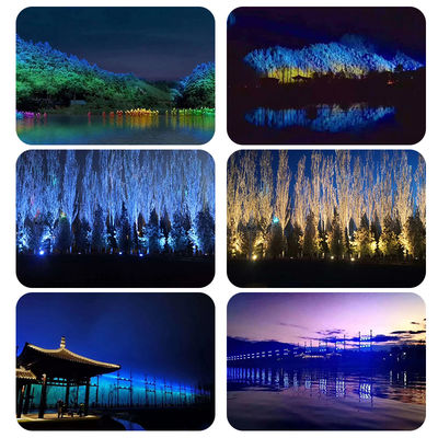 1500W RGBW 4IN1 IP65 LED 벽 세척 조명 DMX 무대 워시 조명 야외 도시 색상