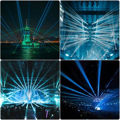 100W 레이저 광원 맞춤형 스테이지 프리즘 레이저 빔 100w DMX512 제어 라이트 무빙 헤드 레이저 라이트 IP66