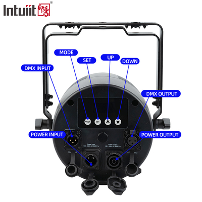 18x20 방수 DMX LED PAR 캔 RGBWA UV 야외 극장 결혼식 콘서트 쇼 이벤트