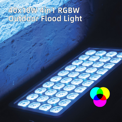 IP65 40x10W RGBW LED 시티 스테이지 라이트 야외 건물 프로젝션 홍수 건축 조명