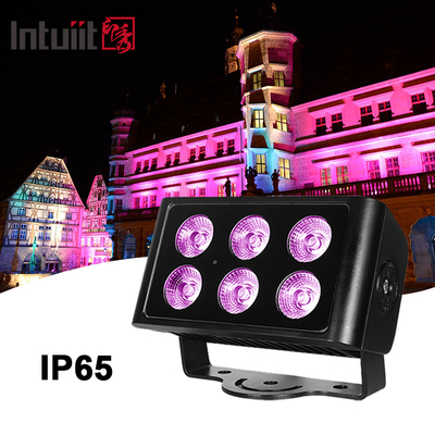 6x5W RGB RGBW 야외 LED 벽 세탁기 빛 IP65 홍수 장막 스트로브