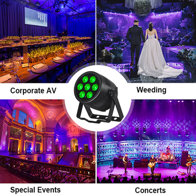 7x20w IP65 DMX512 무대 바 파티 조명 RGBWA-UV 6in1 LED 파 라이트 DJ 디스코 파티