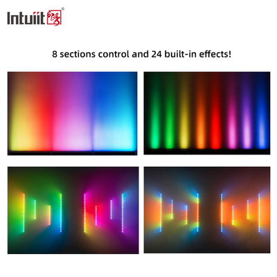 IP20 24x2W RGBW 4in1 배터리 전력 스마트 사운드 액티브 컨트롤 LED 벽 세탁기 바 라이트