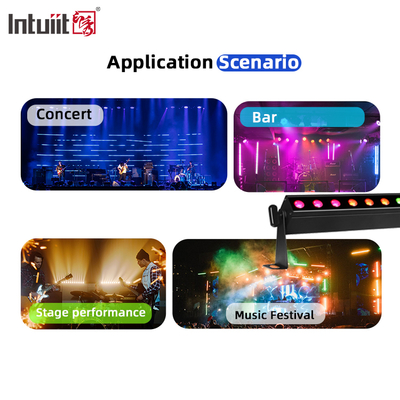 IP20 24x2W RGBW 4in1 배터리 전력 스마트 사운드 액티브 컨트롤 LED 벽 세탁기 바 라이트