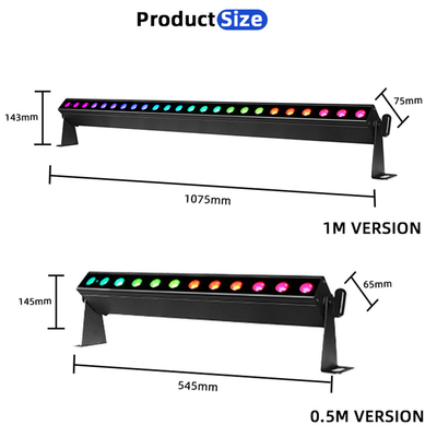 IP20 무선 12x2W 0.5m 4in1 배터리 전동 LED 벽 세척기 조명 무대 조명