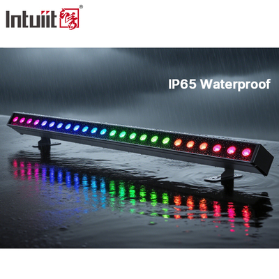 상업용 야외 조명용 RGBW 효과를 갖춘 IP65 방수 24x2W DMX512 LED 벽면 세척기 배터리 전원