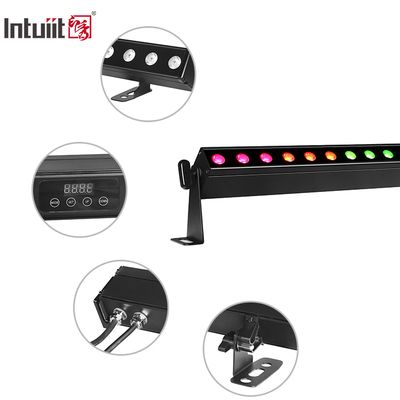 24x2W IP65 방수 배터리 LED 벽 세척기 라이트 RGBW 4in1 벽 세척기 라이트 야외