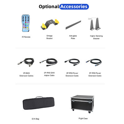 IP65 RGB 24*2W 1M LED 벽 세탁기 사운드 컨트롤 DMX RGBW 리모컨으로 결혼식 파티에 대한 조명 바