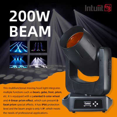 2025 새로운 200W 빔 이동 헤드 LED 무대 조명에 대한 8 가지 색상의 바퀴 효과