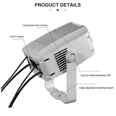 100W 로고 고보 프로젝터 라이트 IP65 야외 DMX512 광고, 건물 및 이벤트용 사용자 지정 패턴 프로젝션