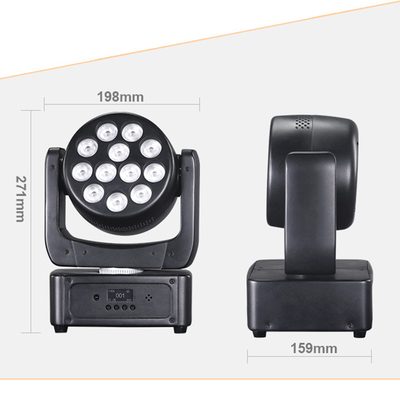 이동 헤드 라이트 12*8W LED 스테이지 라이트 RGBW DJ 라이트 DMX 512 이벤트 파티 결혼식 교회 라이브 밴드 쇼를 위한 사운드 활성화